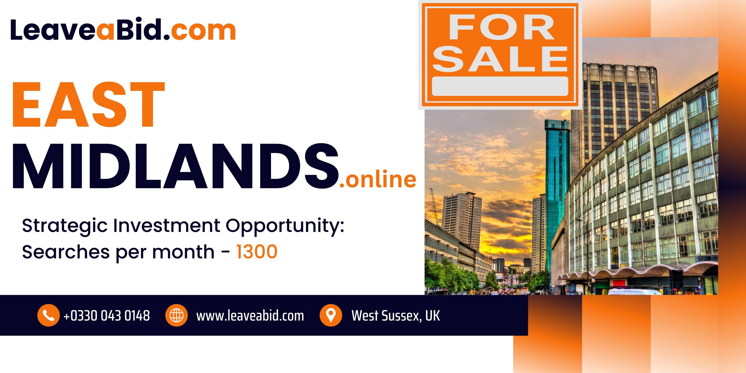 East Midlands Domain for Sale